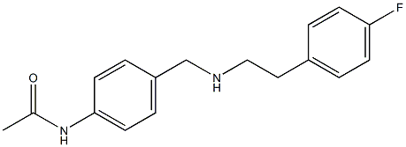 N-[4-({[2-(4-fluorophenyl)ethyl]amino}methyl)phenyl]acetamide 化学構造式