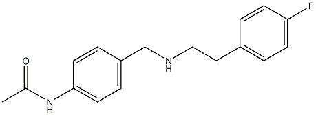 N-[4-({[2-(4-fluorophenyl)ethyl]amino}methyl)phenyl]acetamide,,结构式