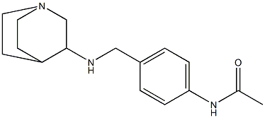 N-[4-({1-azabicyclo[2.2.2]octan-3-ylamino}methyl)phenyl]acetamide,,结构式