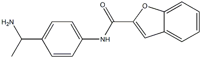 N-[4-(1-aminoethyl)phenyl]-1-benzofuran-2-carboxamide 化学構造式