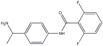 N-[4-(1-aminoethyl)phenyl]-2,6-difluorobenzamide Struktur