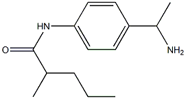 N-[4-(1-aminoethyl)phenyl]-2-methylpentanamide Struktur