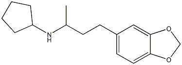 N-[4-(2H-1,3-benzodioxol-5-yl)butan-2-yl]cyclopentanamine 化学構造式