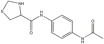 N-[4-(acetylamino)phenyl]-1,3-thiazolidine-4-carboxamide Structure