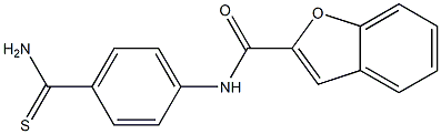 N-[4-(aminocarbonothioyl)phenyl]-1-benzofuran-2-carboxamide Structure