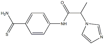 N-[4-(aminocarbonothioyl)phenyl]-2-(1H-imidazol-1-yl)propanamide Structure