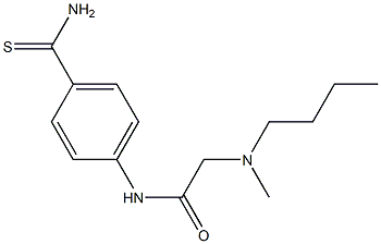 N-[4-(aminocarbonothioyl)phenyl]-2-[butyl(methyl)amino]acetamide 结构式