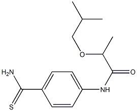 N-[4-(aminocarbonothioyl)phenyl]-2-isobutoxypropanamide Struktur