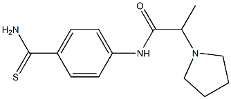 N-[4-(aminocarbonothioyl)phenyl]-2-pyrrolidin-1-ylpropanamide,,结构式