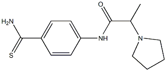 N-[4-(aminocarbonothioyl)phenyl]-2-pyrrolidin-1-ylpropanamide Struktur