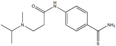 N-[4-(aminocarbonothioyl)phenyl]-3-[isopropyl(methyl)amino]propanamide Structure