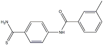 N-[4-(aminocarbonothioyl)phenyl]-3-methylbenzamide 化学構造式