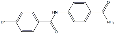 N-[4-(aminocarbonyl)phenyl]-4-bromobenzamide Struktur