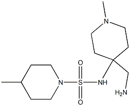 N-[4-(aminomethyl)-1-methylpiperidin-4-yl]-4-methylpiperidine-1-sulfonamide 化学構造式