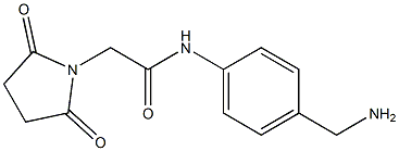 N-[4-(aminomethyl)phenyl]-2-(2,5-dioxopyrrolidin-1-yl)acetamide Struktur