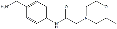 N-[4-(aminomethyl)phenyl]-2-(2-methylmorpholin-4-yl)acetamide 结构式