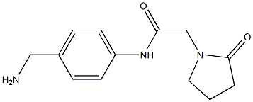 N-[4-(aminomethyl)phenyl]-2-(2-oxopyrrolidin-1-yl)acetamide Struktur