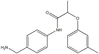 N-[4-(aminomethyl)phenyl]-2-(3-methylphenoxy)propanamide Structure