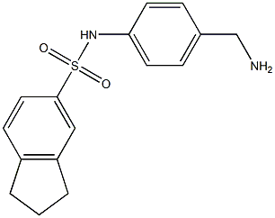 N-[4-(aminomethyl)phenyl]-2,3-dihydro-1H-indene-5-sulfonamide Structure
