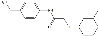 N-[4-(aminomethyl)phenyl]-2-[(3-methylcyclohexyl)oxy]acetamide Structure