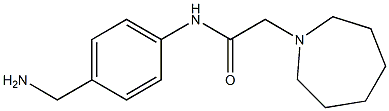 N-[4-(aminomethyl)phenyl]-2-azepan-1-ylacetamide 化学構造式