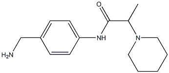 N-[4-(aminomethyl)phenyl]-2-piperidin-1-ylpropanamide Struktur