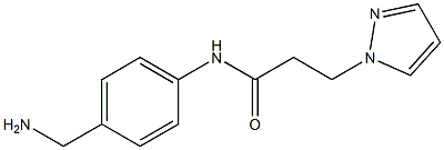 N-[4-(aminomethyl)phenyl]-3-(1H-pyrazol-1-yl)propanamide,,结构式