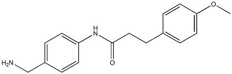 N-[4-(aminomethyl)phenyl]-3-(4-methoxyphenyl)propanamide Struktur