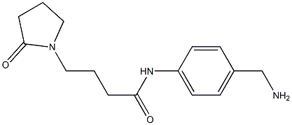 N-[4-(aminomethyl)phenyl]-4-(2-oxopyrrolidin-1-yl)butanamide,,结构式