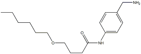 N-[4-(aminomethyl)phenyl]-4-(hexyloxy)butanamide Struktur