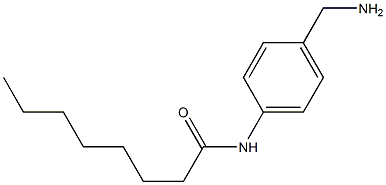 N-[4-(aminomethyl)phenyl]octanamide 化学構造式