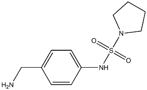 N-[4-(aminomethyl)phenyl]pyrrolidine-1-sulfonamide 化学構造式