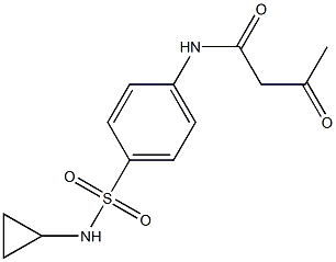 N-[4-(cyclopropylsulfamoyl)phenyl]-3-oxobutanamide 化学構造式