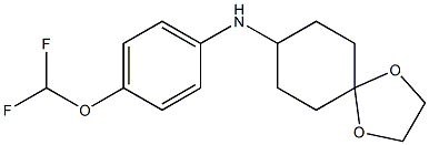 N-[4-(difluoromethoxy)phenyl]-1,4-dioxaspiro[4.5]decan-8-amine Struktur