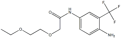 N-[4-amino-3-(trifluoromethyl)phenyl]-2-(2-ethoxyethoxy)acetamide Structure