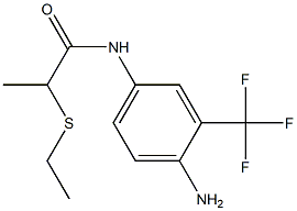N-[4-amino-3-(trifluoromethyl)phenyl]-2-(ethylsulfanyl)propanamide 化学構造式