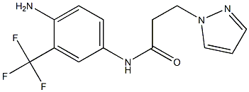 N-[4-amino-3-(trifluoromethyl)phenyl]-3-(1H-pyrazol-1-yl)propanamide,,结构式