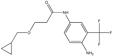 N-[4-amino-3-(trifluoromethyl)phenyl]-3-(cyclopropylmethoxy)propanamide,,结构式