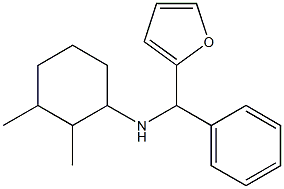 N-[furan-2-yl(phenyl)methyl]-2,3-dimethylcyclohexan-1-amine 化学構造式