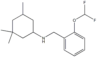N-{[2-(difluoromethoxy)phenyl]methyl}-3,3,5-trimethylcyclohexan-1-amine Struktur