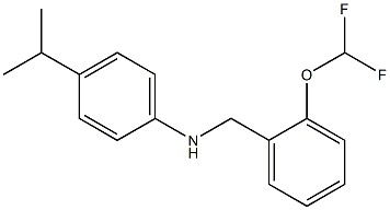 N-{[2-(difluoromethoxy)phenyl]methyl}-4-(propan-2-yl)aniline Structure