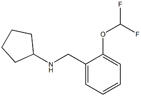 N-{[2-(difluoromethoxy)phenyl]methyl}cyclopentanamine,,结构式