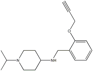 N-{[2-(prop-2-yn-1-yloxy)phenyl]methyl}-1-(propan-2-yl)piperidin-4-amine Struktur