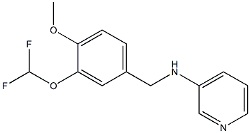 N-{[3-(difluoromethoxy)-4-methoxyphenyl]methyl}pyridin-3-amine 结构式