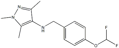 N-{[4-(difluoromethoxy)phenyl]methyl}-1,3,5-trimethyl-1H-pyrazol-4-amine Struktur
