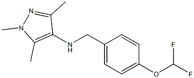 N-{[4-(difluoromethoxy)phenyl]methyl}-1,3,5-trimethyl-1H-pyrazol-4-amine|