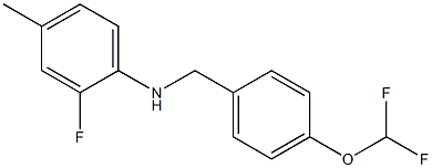 N-{[4-(difluoromethoxy)phenyl]methyl}-2-fluoro-4-methylaniline Struktur