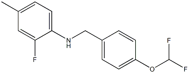 N-{[4-(difluoromethoxy)phenyl]methyl}-2-fluoro-4-methylaniline,,结构式