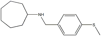 N-{[4-(methylsulfanyl)phenyl]methyl}cycloheptanamine,,结构式