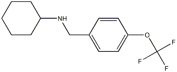 N-{[4-(trifluoromethoxy)phenyl]methyl}cyclohexanamine,,结构式